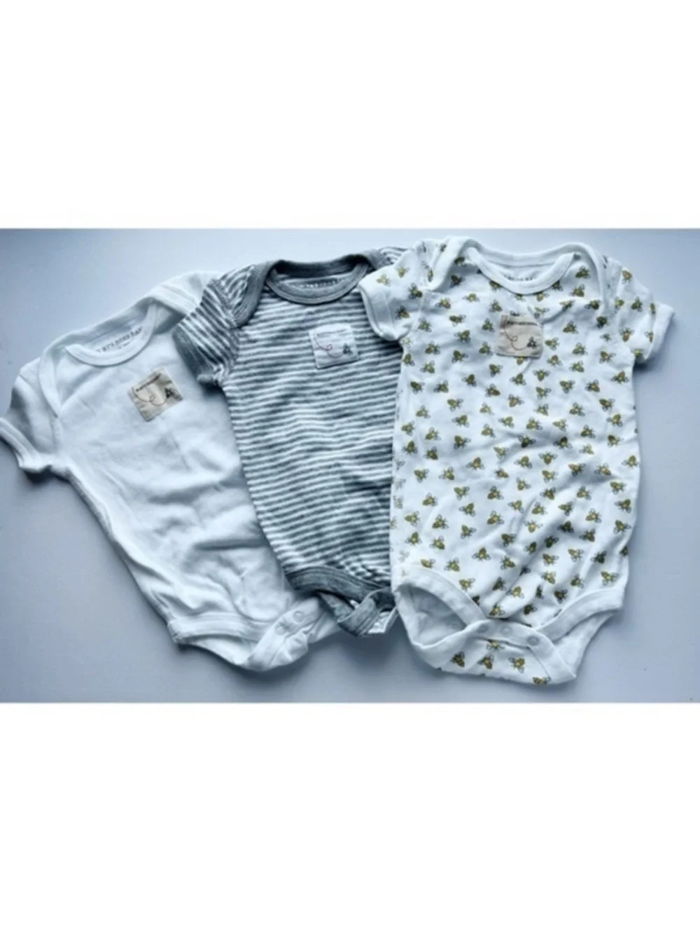 Burts Bees • 3 Piece Bundle Baby Bodysuit Onesies